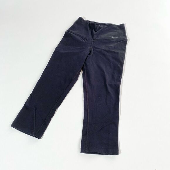 Nike black drifit cropped high waist legging (103) - Picture 1 of 5